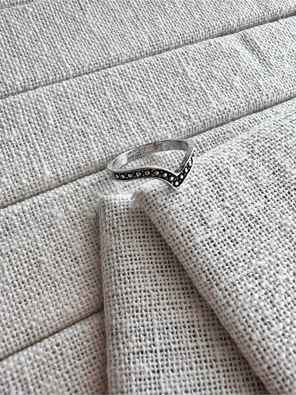 Pavé Silver-Tone Ring - Picture 4 of 4